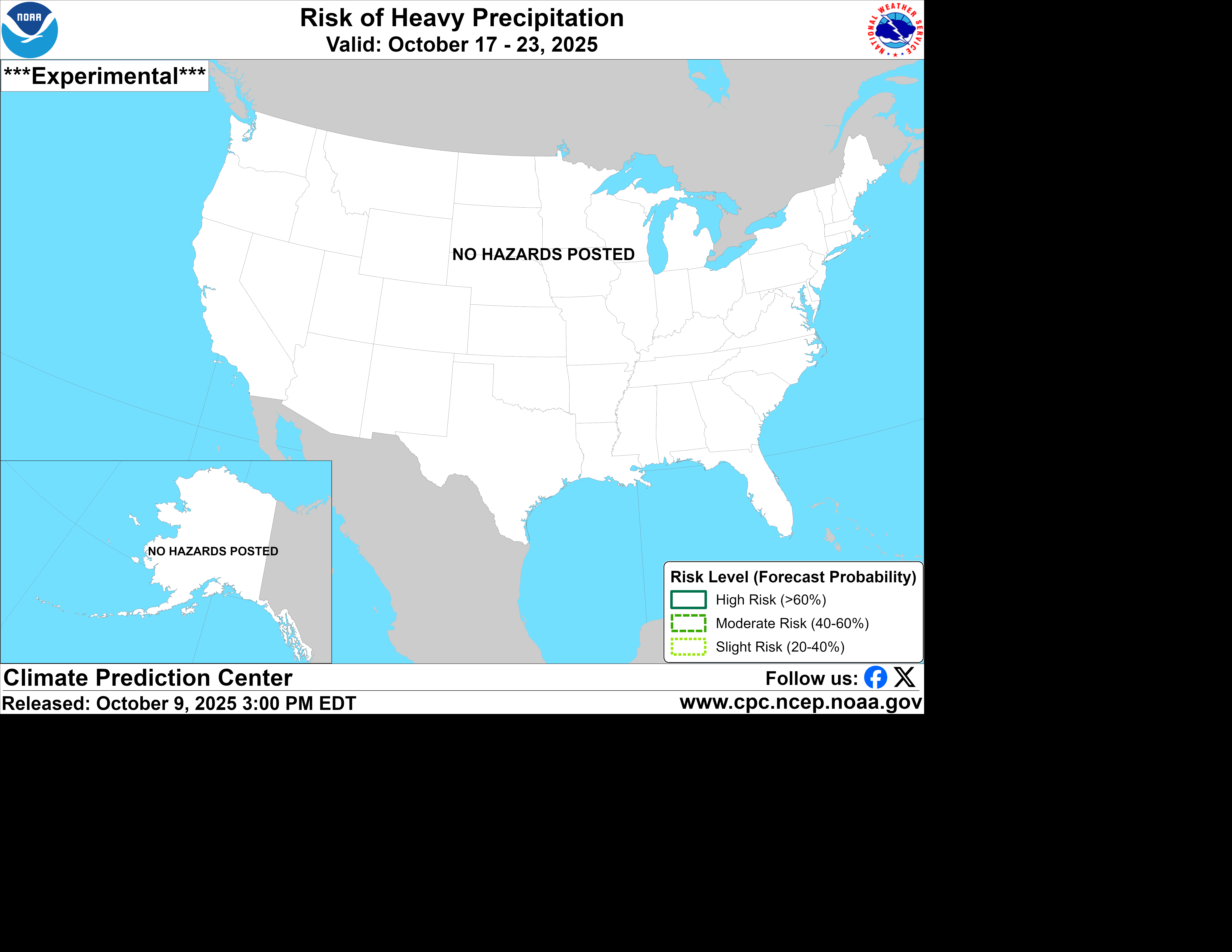 U.S. 7 Day Precipitation Outlook Map