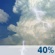 Wednesday: A chance of showers and thunderstorms, then showers likely and possibly a thunderstorm after 1pm.  Mostly cloudy, with a high near 83. Calm wind becoming south around 5 mph in the afternoon.  Chance of precipitation is 70%.
