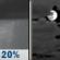 Tuesday Night: A 20 percent chance of showers before 10pm.  Mostly cloudy, with a low around 43.