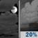 Monday Night: A 20 percent chance of showers after 2am.  Partly cloudy, with a low around 65. Calm wind becoming south around 5 mph. 