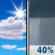 Friday: Scattered showers after noon.  Mostly sunny, with a high near 69. East northeast wind 7 to 9 mph.  Chance of precipitation is 40%.