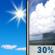 Thursday: A 30 percent chance of showers and thunderstorms after 5pm.  Sunny, with a high near 79.