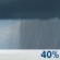 Wednesday: A chance of rain and thunderstorms before 2pm, then a chance of showers and thunderstorms, mainly after 4pm.  Partly sunny, with a high near 64. Calm wind becoming west southwest around 5 mph.  Chance of precipitation is 40%.